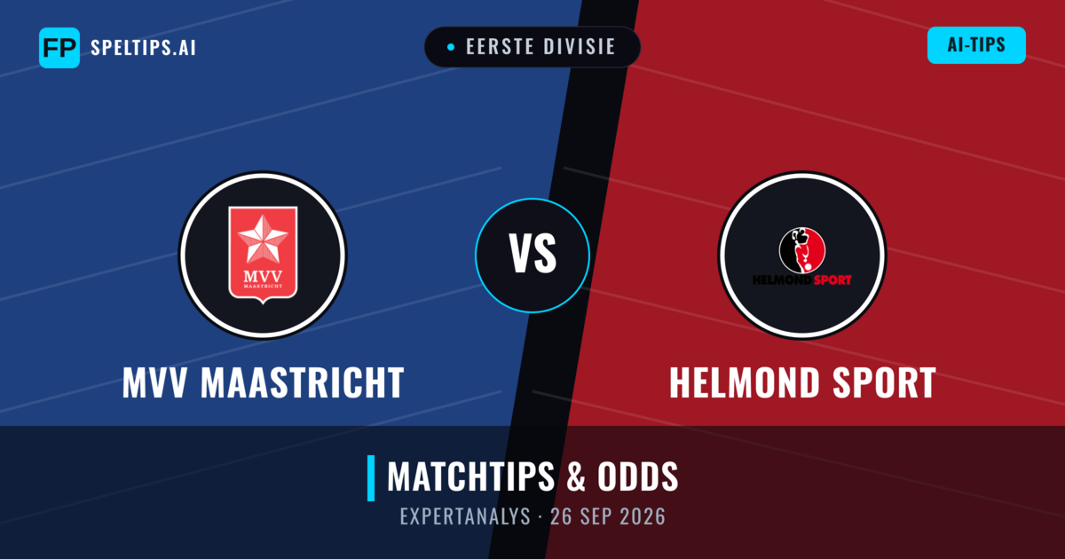 MVV Maastricht vs Helmond Sport — matchtips och förhandstitt