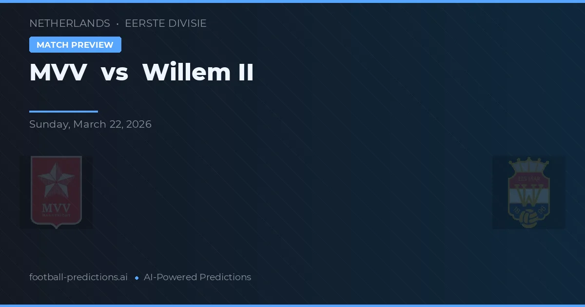 MVV Maastricht vs Willem II — matchtips och förhandstitt