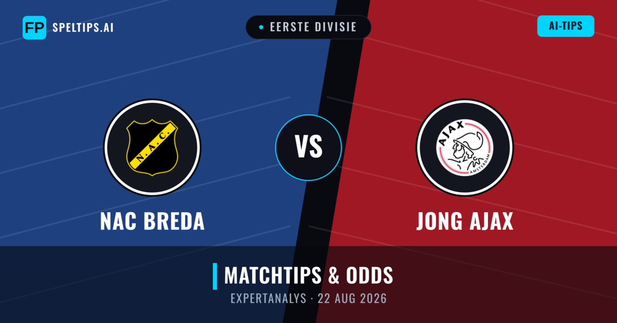 NAC Breda vs Jong Ajax — matchtips och förhandstitt