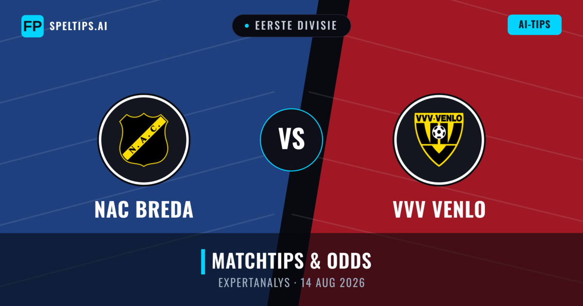 NAC Breda vs VVV Venlo — matchtips och förhandstitt
