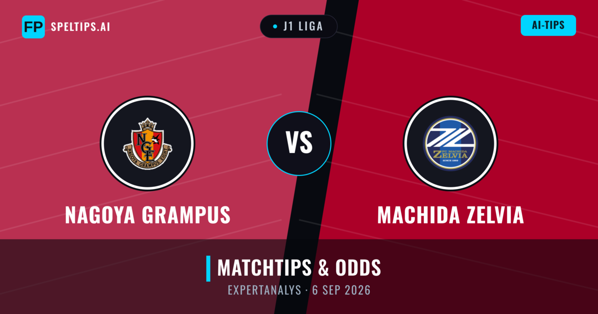 Nagoya Grampus vs Machida Zelvia — matchtips och förhandstitt