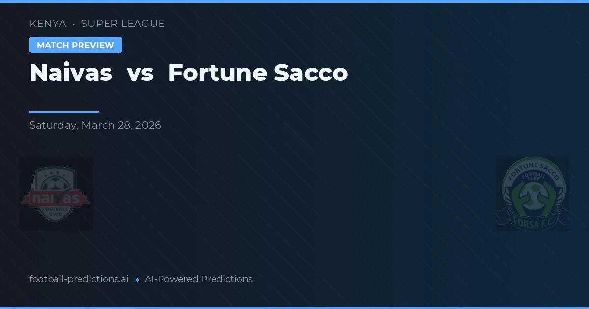 Naivas vs Fortune Sacco — matchtips och förhandstitt