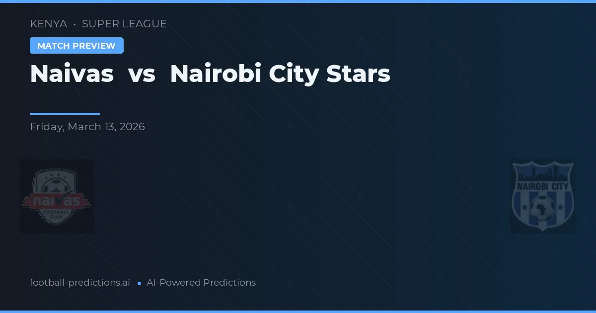 Naivas vs Nairobi City Stars — matchtips och förhandstitt