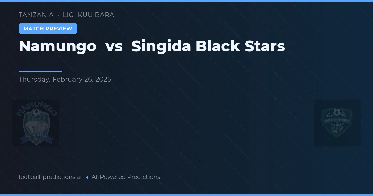 Namungo vs Singida Black Stars — matchtips och förhandstitt