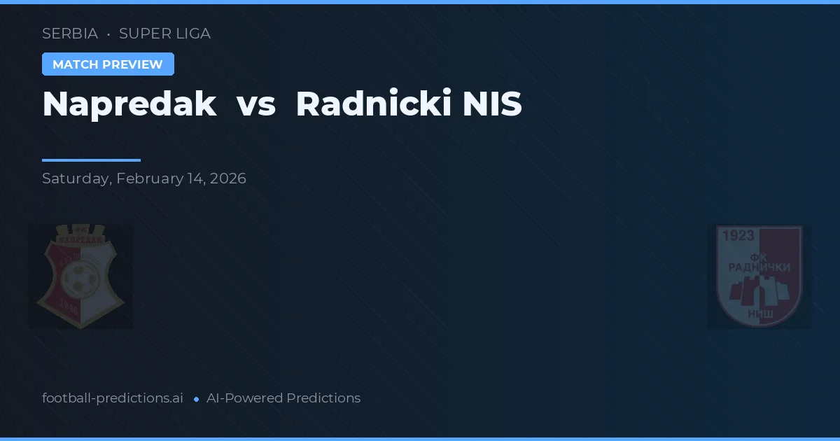 Napredak vs Radnicki NIS — matchtips och förhandstitt