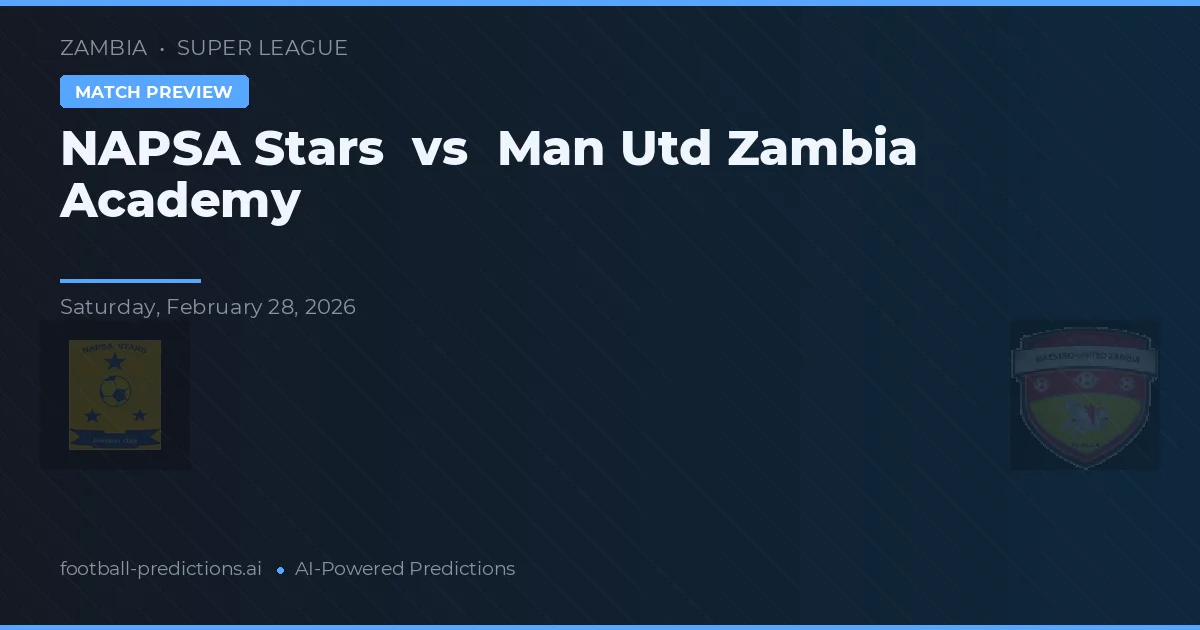 NAPSA Stars vs Man Utd Zambia Academy — matchtips och förhandstitt