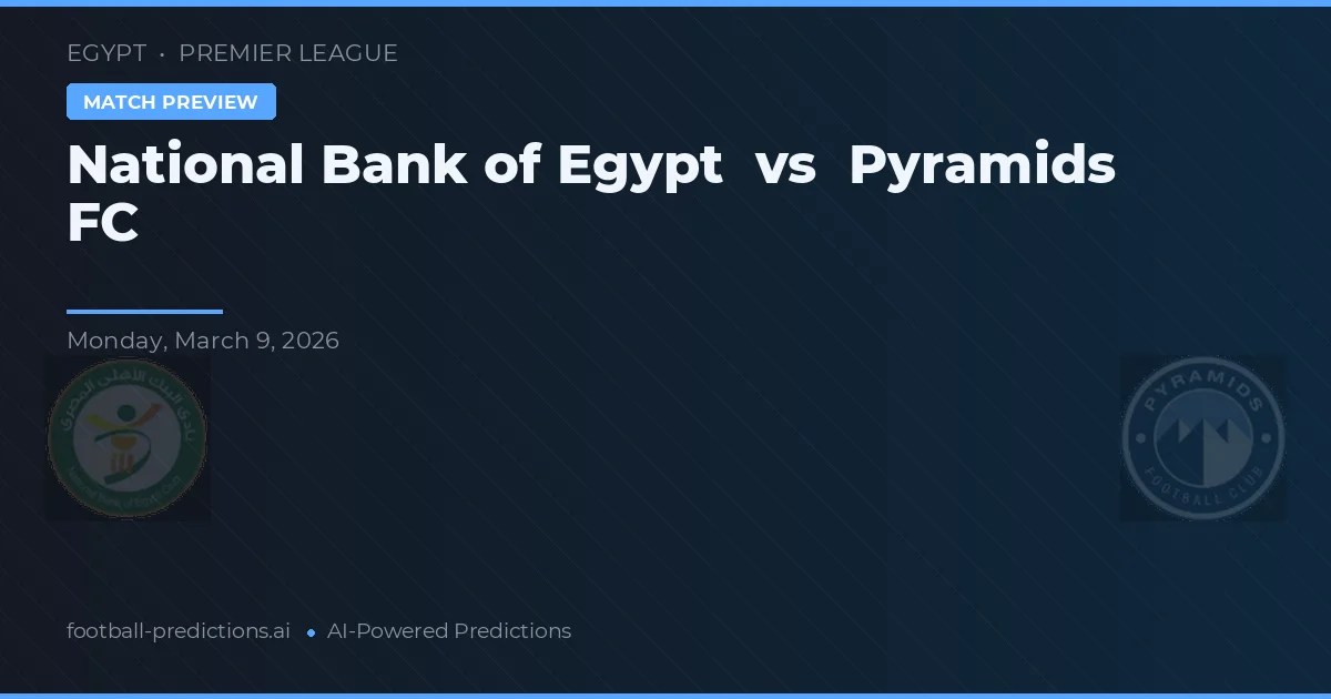 Egypts National Bank vs Pyramids FC — matchtips och förhandstitt