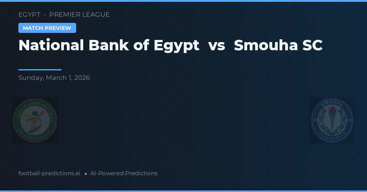 Egypts National Bank vs Smouha SC — matchtips och förhandstitt