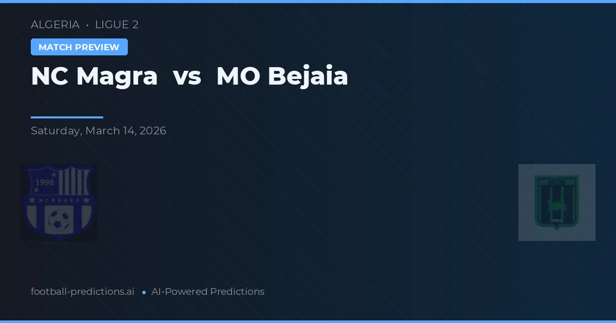 NC Magra vs MO Bejaia — matchtips och förhandstitt