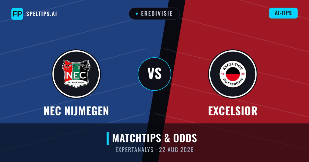 NEC Nijmegen vs Excelsior — matchtips och förhandstitt