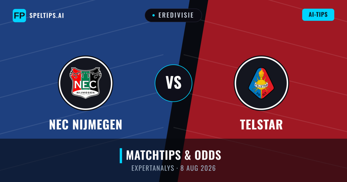 NEC Nijmegen vs Telstar — matchtips och förhandstitt