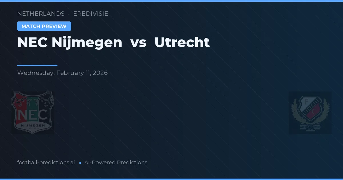 NEC Nijmegen vs Utrecht — matchtips och förhandstitt
