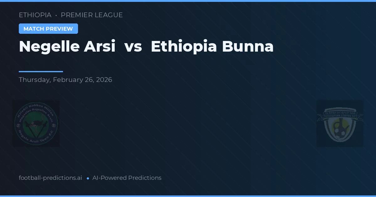 Negelle Arsi vs Ethiopia Bunna — matchtips och förhandstitt