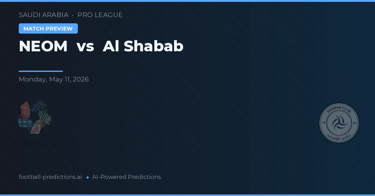 NEOM vs Al Shabab — matchtips och förhandstitt