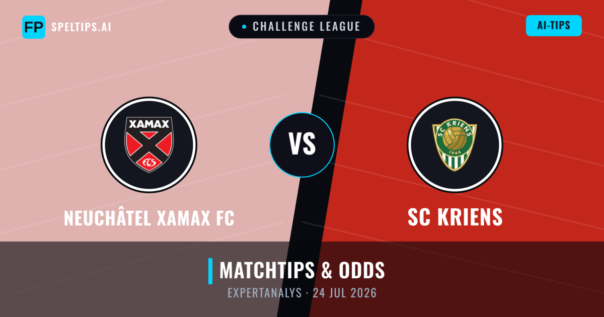 Neuchâtel Xamax FC vs SC Kriens — matchtips och förhandstitt