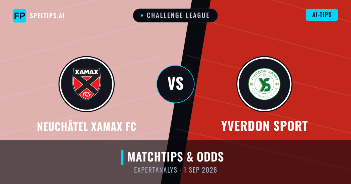 Neuchâtel Xamax FC vs Yverdon Sport — matchtips och förhandstitt