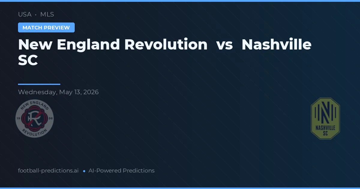 New England Revolution vs Nashville SC — matchtips och förhandstitt