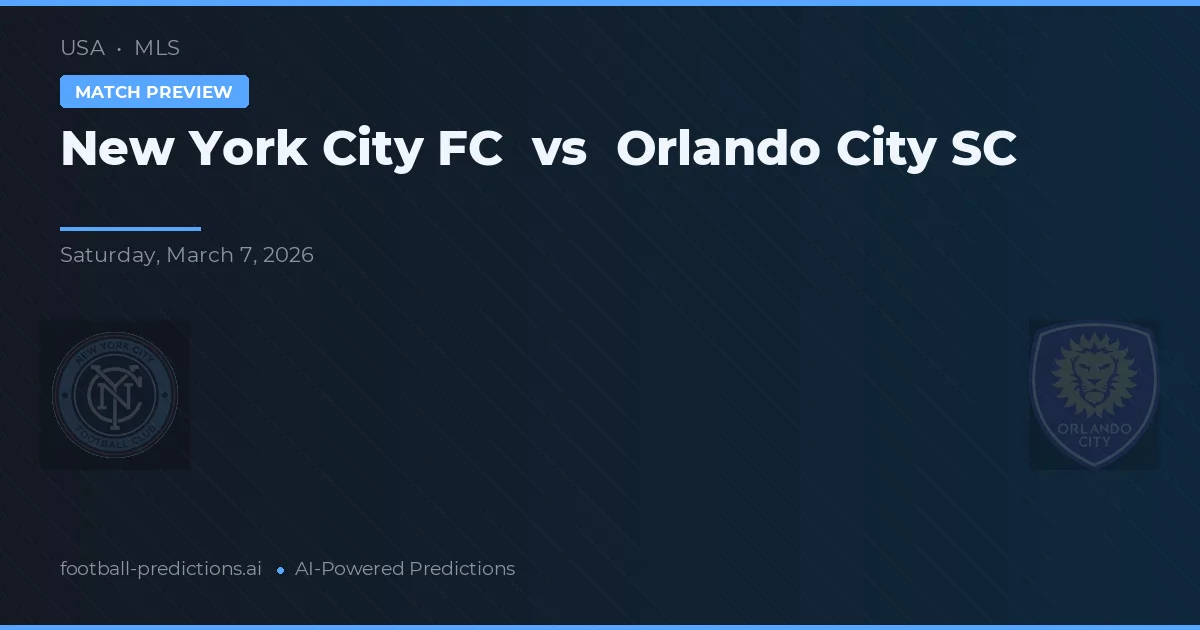 New York City FC vs Orlando City SC — matchtips och förhandstitt