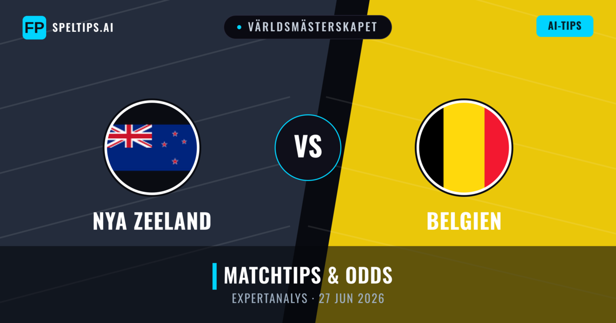 Nya Zeeland vs Belgien — matchtips och förhandstitt