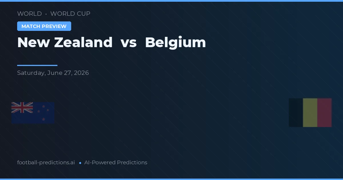Nya Zeeland vs Belgien — matchtips och förhandstitt