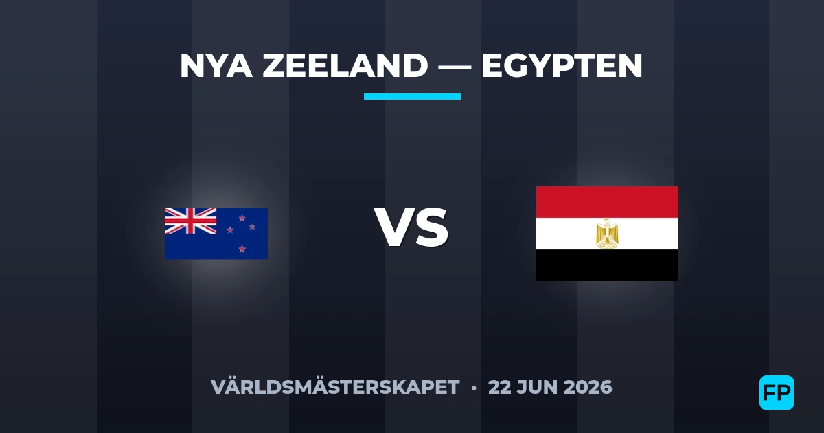 Nya Zeeland vs Egypten — matchtips och förhandstitt