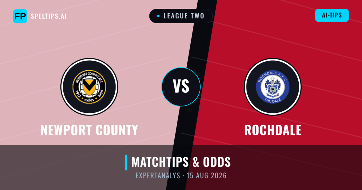 Newport County vs Rochdale — matchtips och förhandstitt