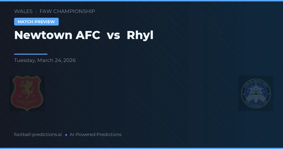Newtown AFC vs Rhyl — matchtips och förhandstitt