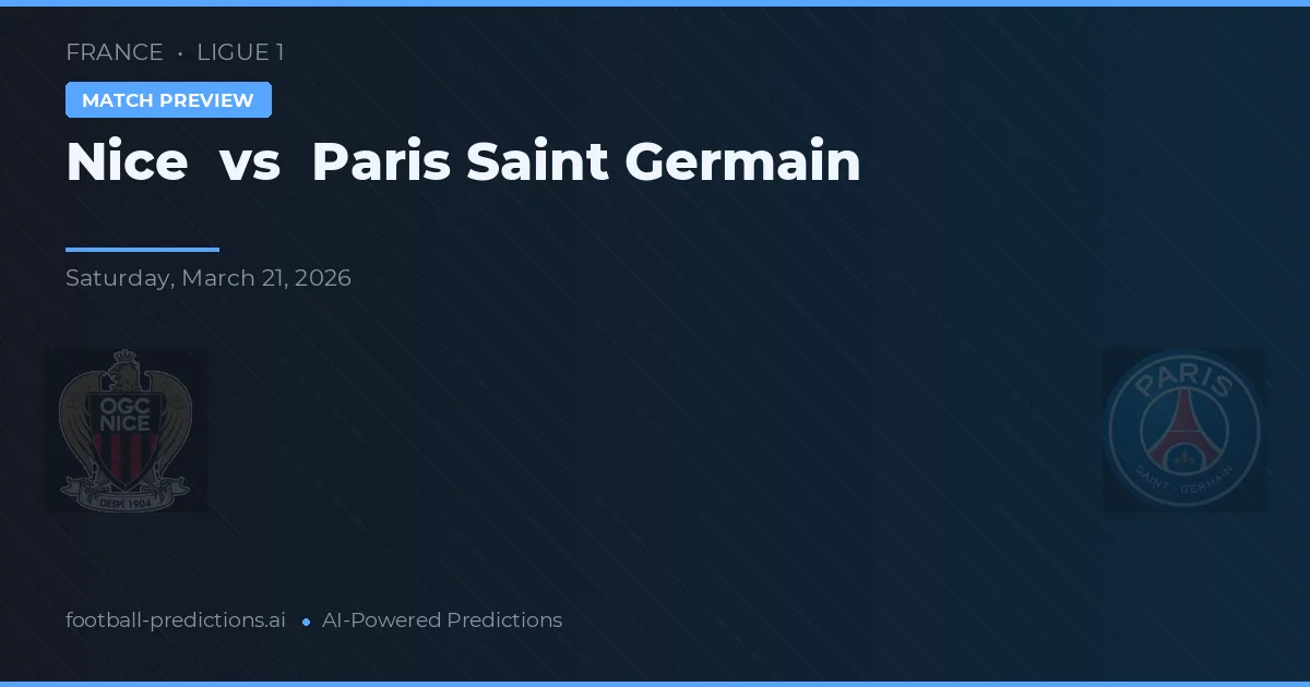 Nice vs Paris Saint-Germain — matchtips och förhandstitt