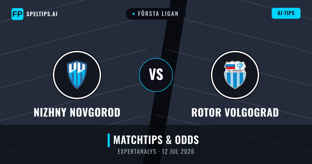 Nizhny Novgorod vs Rotor Volgograd — matchtips och förhandstitt