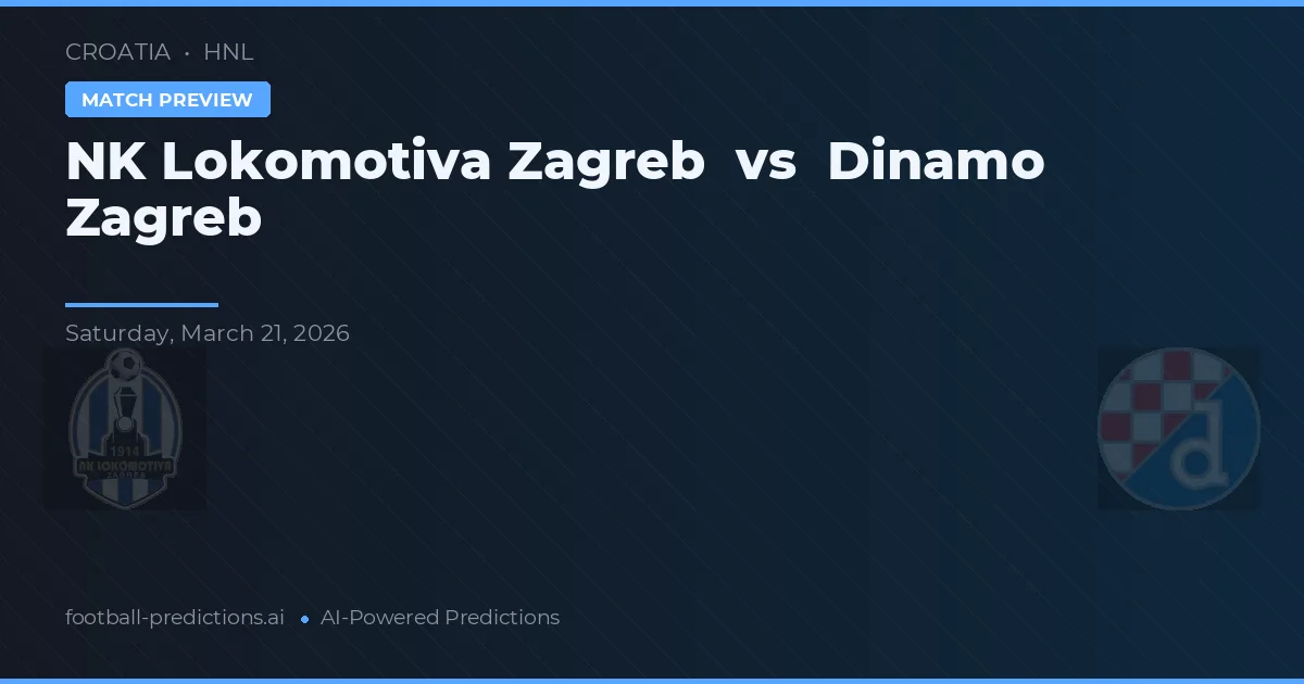 NK Lokomotiva Zagreb vs Dinamo Zagreb — matchtips och förhandstitt