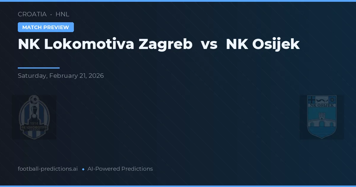 NK Lokomotiva Zagreb vs NK Osijek — matchtips och förhandstitt