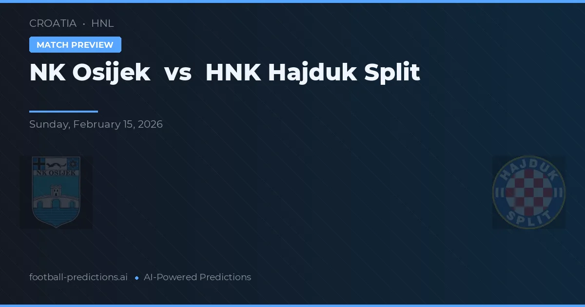 NK Osijek vs HNK Hajduk Split — matchtips och förhandstitt