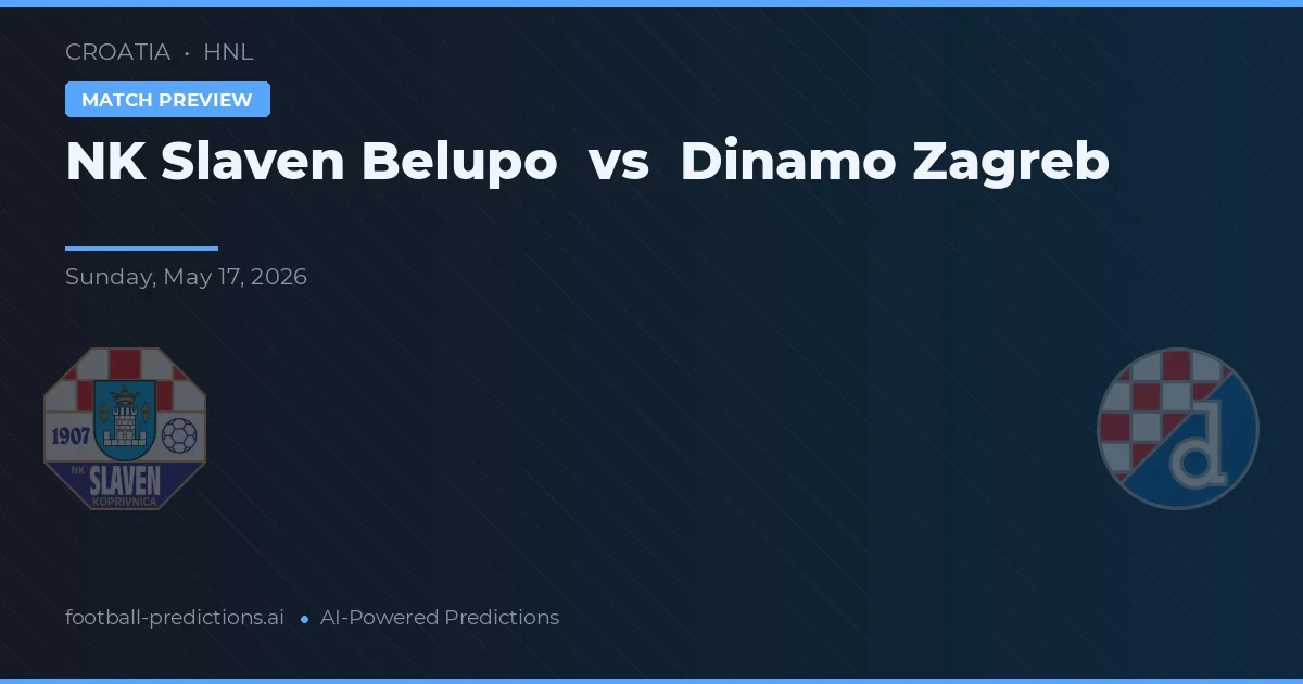 NK Slaven Belupo vs Dinamo Zagreb — matchtips och förhandstitt