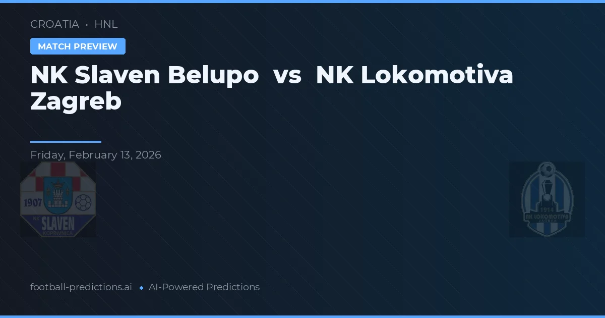 NK Slaven Belupo vs NK Lokomotiva Zagreb — matchtips och förhandstitt