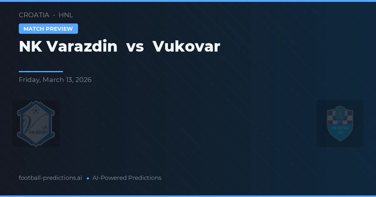NK Varaždin vs Vukovar — matchtips och förhandstitt