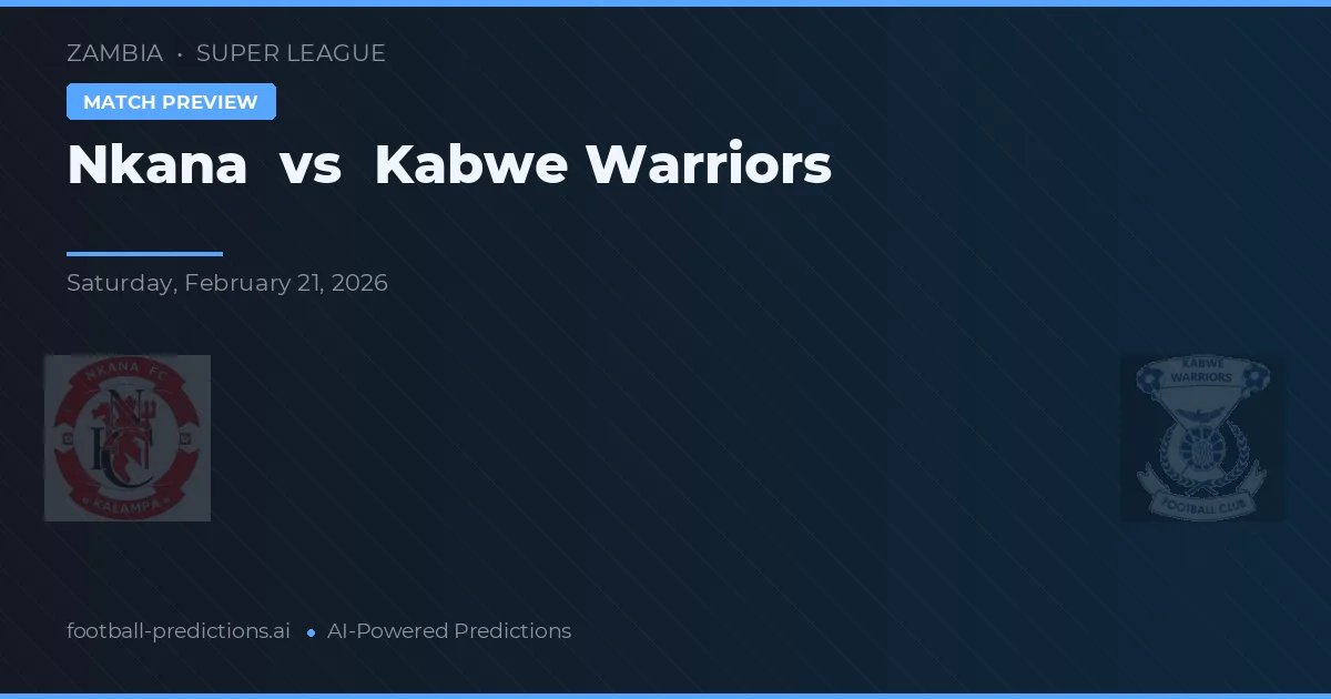 Nkana vs Kabwe Warriors — matchtips och förhandstitt