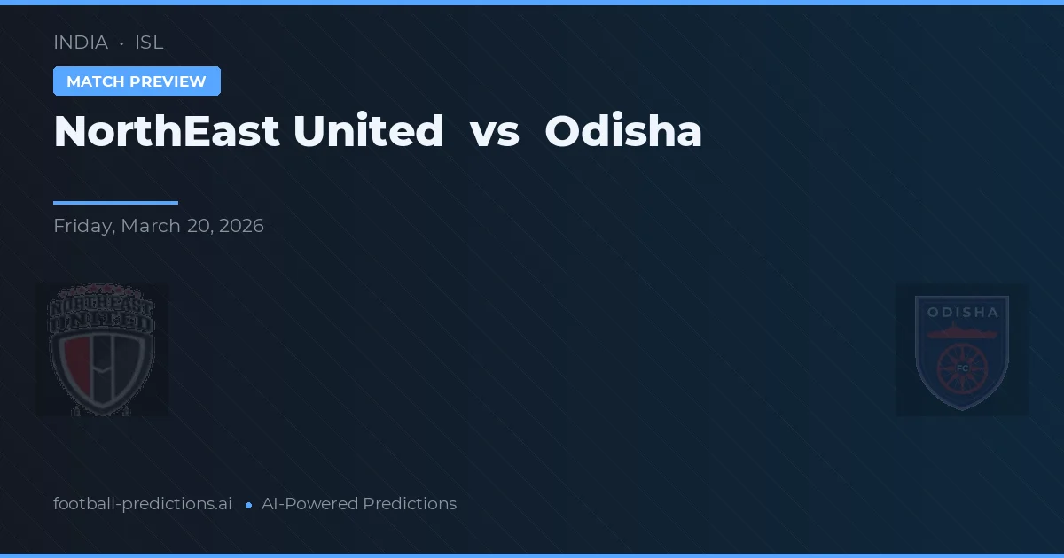 NorthEast United vs Odisha — matchtips och förhandstitt