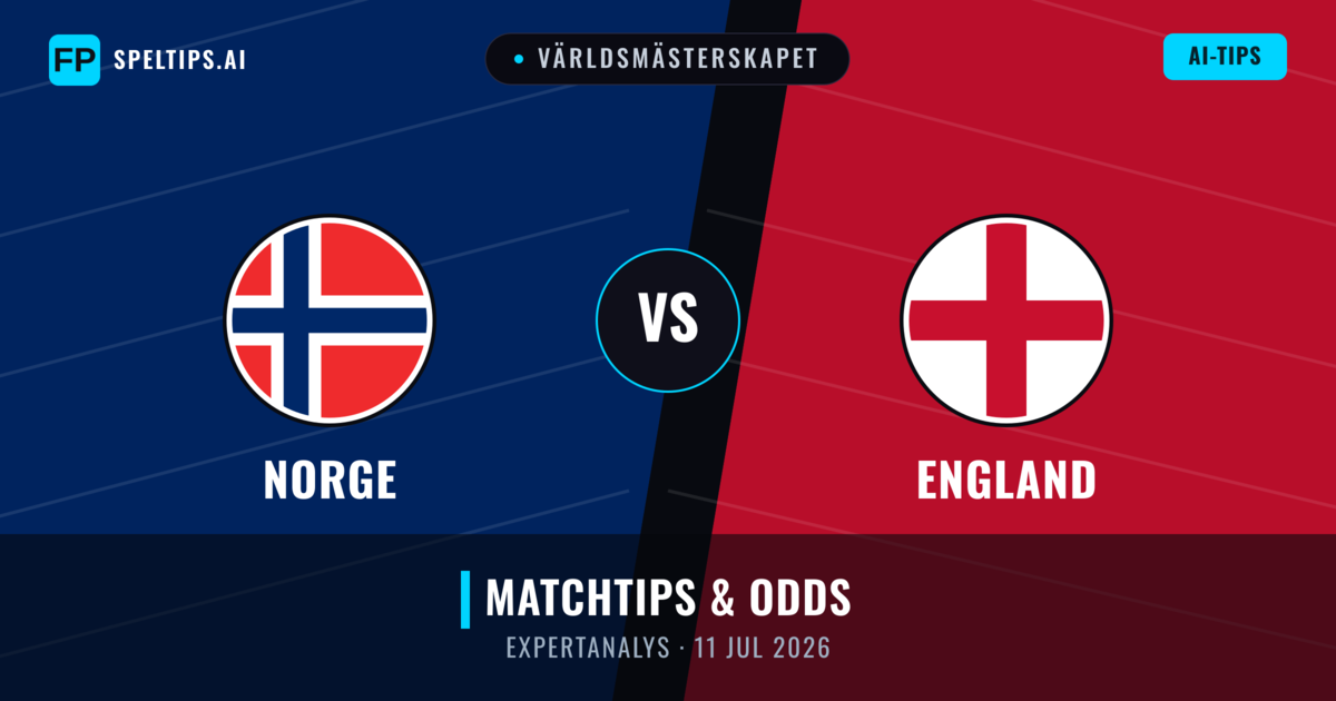 Norge vs England — matchtips och förhandstitt