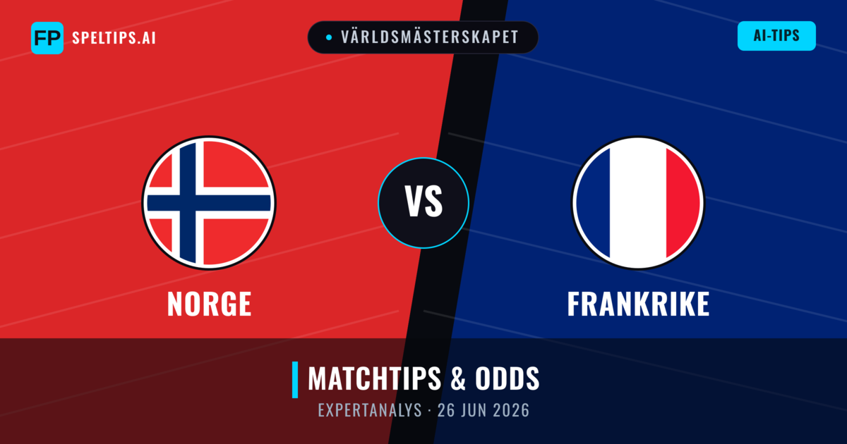 Norge vs Frankrike — matchtips och förhandstitt