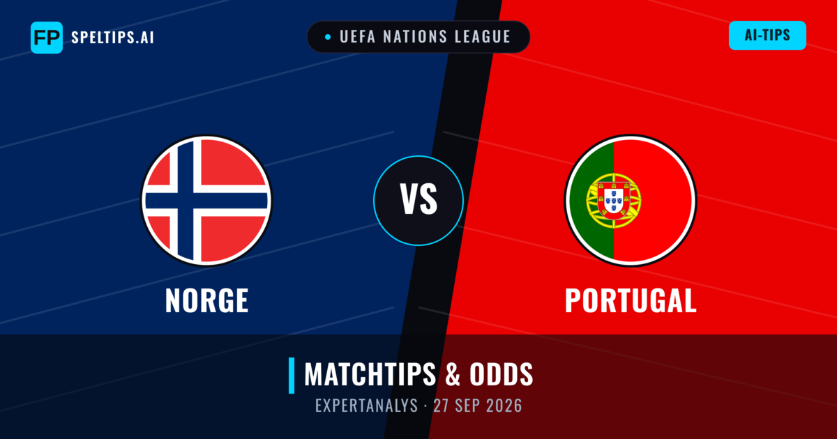 Norge vs Portugal — matchtips och förhandstitt