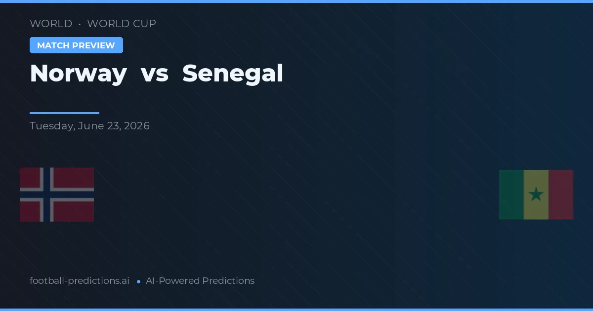Norge vs Senegal — matchtips och förhandstitt