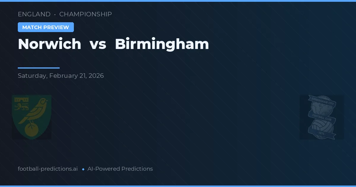 Norwich vs Birmingham — matchtips och förhandstitt