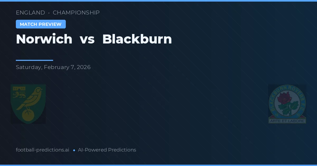 Norwich vs Blackburn — matchtips och förhandstitt