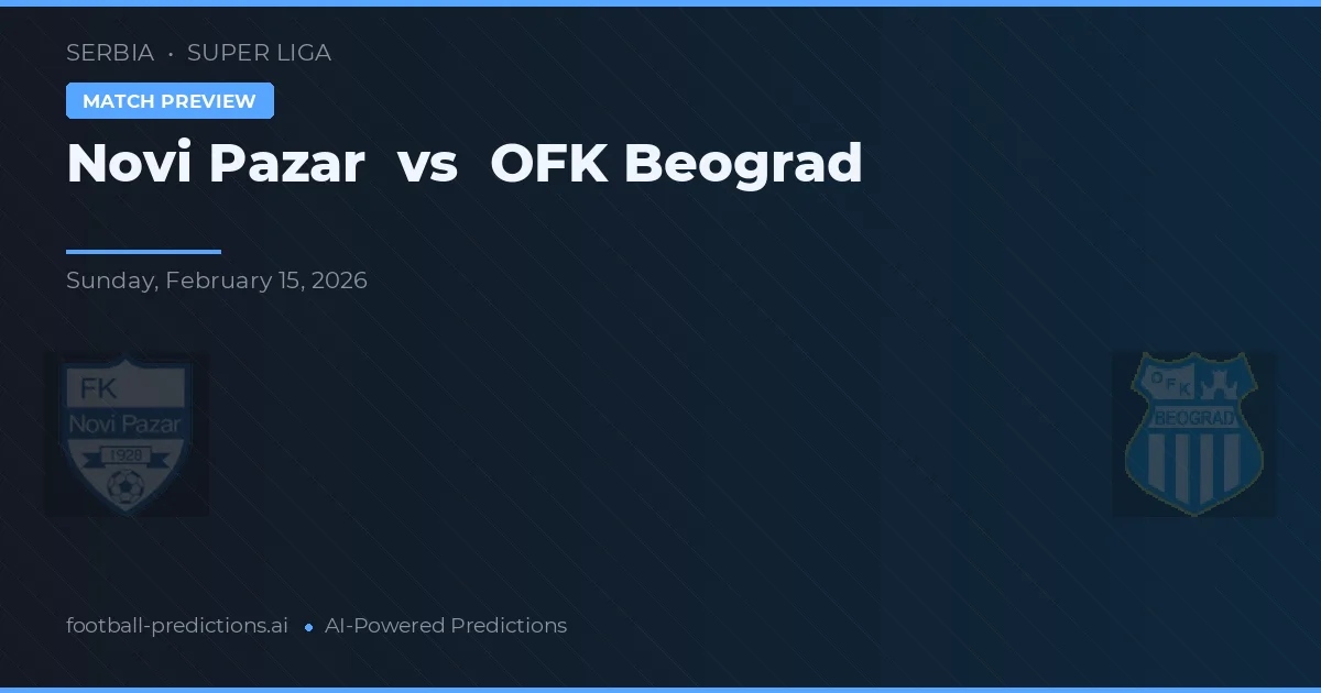 Novi Pazar vs OFK Belgrad — matchtips och förhandstitt
