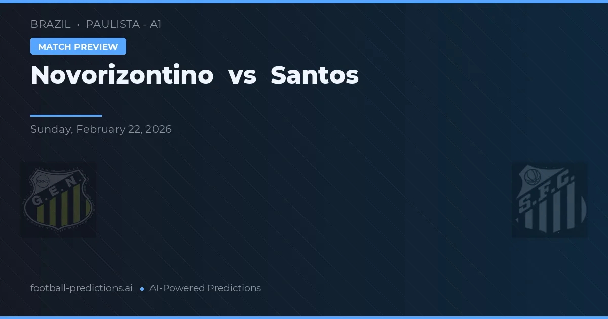 Novorizontino vs Santos — matchtips och förhandstitt