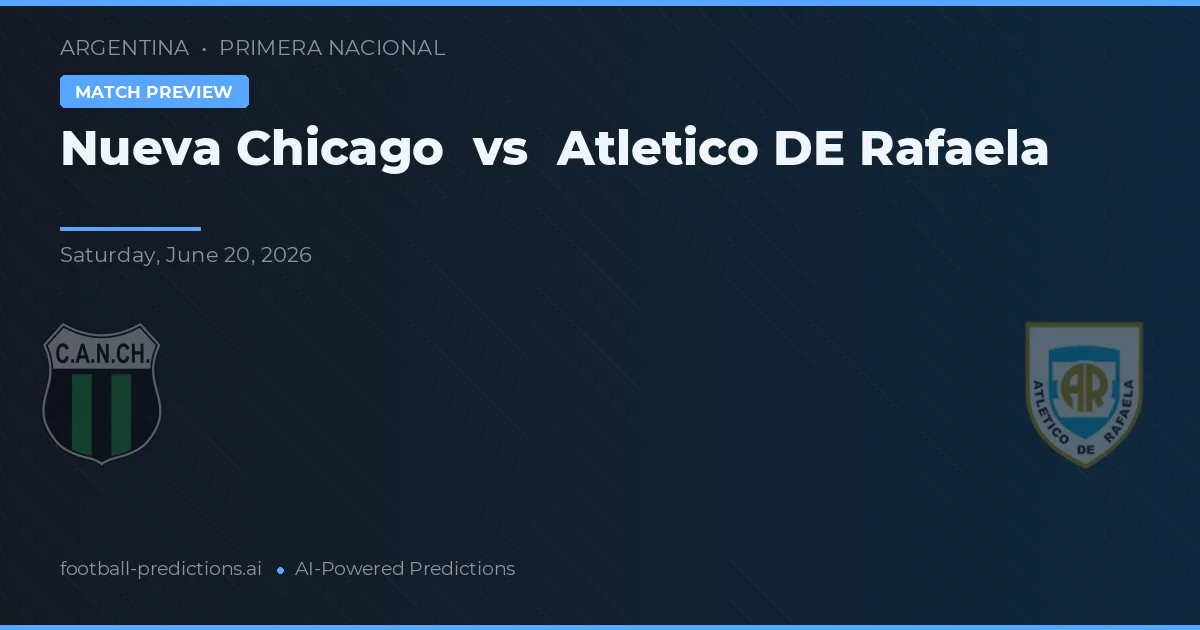 Nueva Chicago vs Atlético de Rafaela — matchtips och förhandstitt