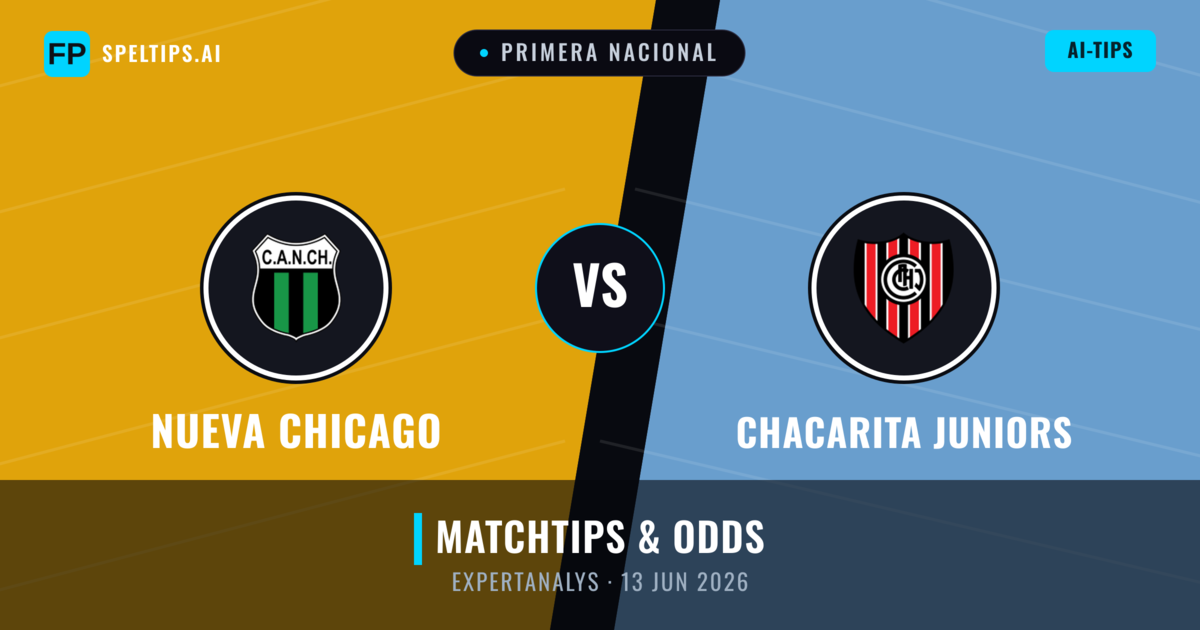 Nueva Chicago vs Chacarita Juniors — matchtips och förhandstitt