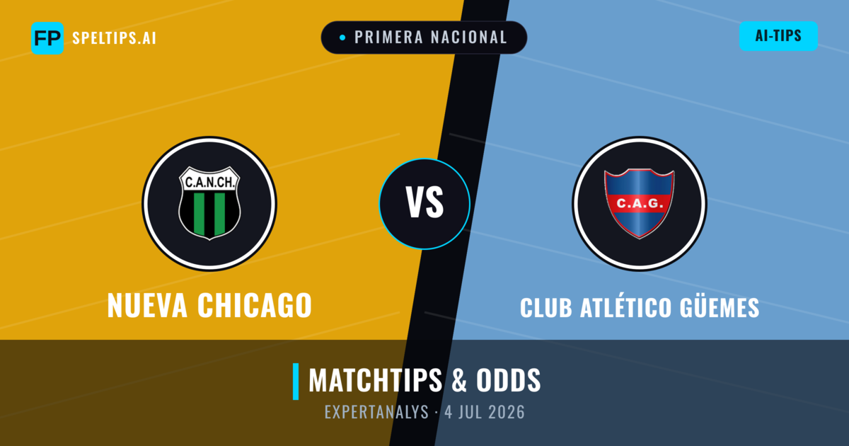 Nueva Chicago vs Club Atlético Güemes — matchtips och förhandstitt