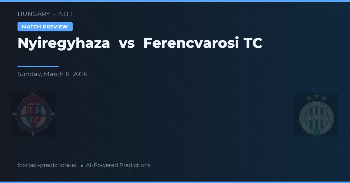 Nyíregyháza vs Ferencváros TC — matchtips och förhandstitt
