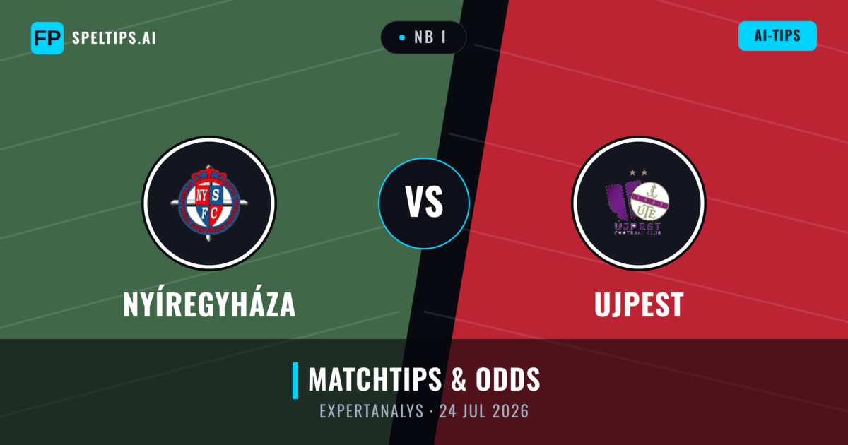 Nyíregyháza vs Ujpest — matchtips och förhandstitt